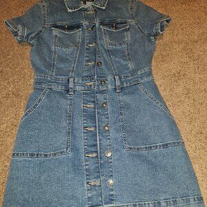 Denim mini dress